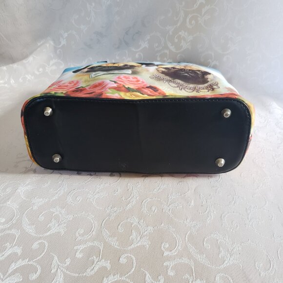 Pugs & Roses Rhinestone studded handbag. Bride and groom couple - Picture 11 of 13